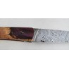 Couteau damas loupe de genévrier