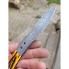 Couteau pliant damas os de chameau cerfé