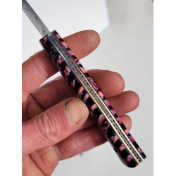 Couteau damas molaire de mammouth
