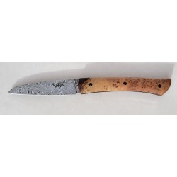 Couteau damas loupe de genévrier