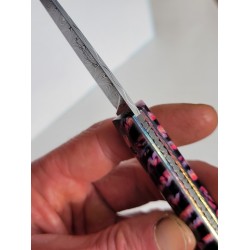 Couteau damas molaire de mammouth