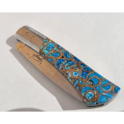 Couteau de poche résine / baton de cannelle