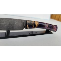 Couteau pliant loupe de pavier avec incrustation