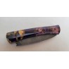 Couteau pliant loupe de pavier avec incrustation