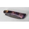 Couteau pliant loupe de pavier avec incrustation