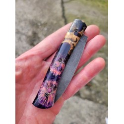 Couteau pliant loupe de pavier avec incrustation