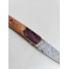 Couteau damas loupe de genévrier